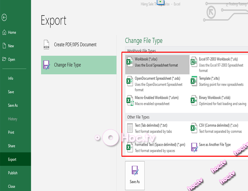 Cách lưu trữ và chia sẻ bảng tính Excel 19