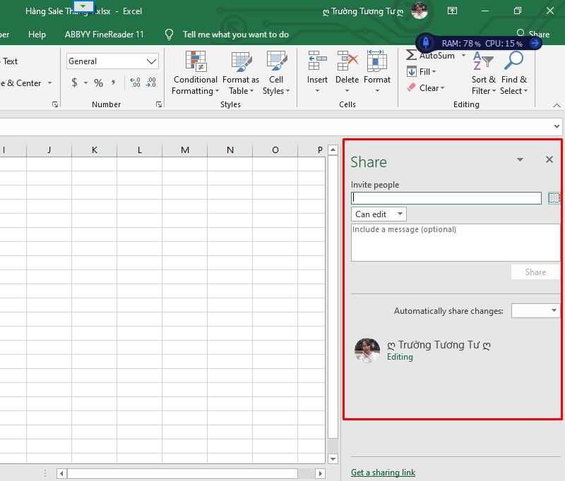 Cách lưu trữ và chia sẻ bảng tính Excel 25